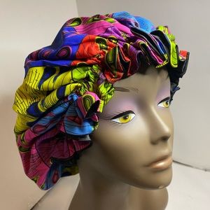 Double sides extra large satin bonnets